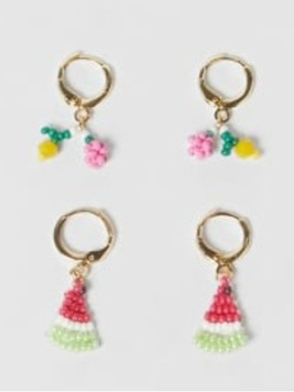 NWT. Zara Kids Multicoloured Pack of Two Pairs of Hoop Earrings.